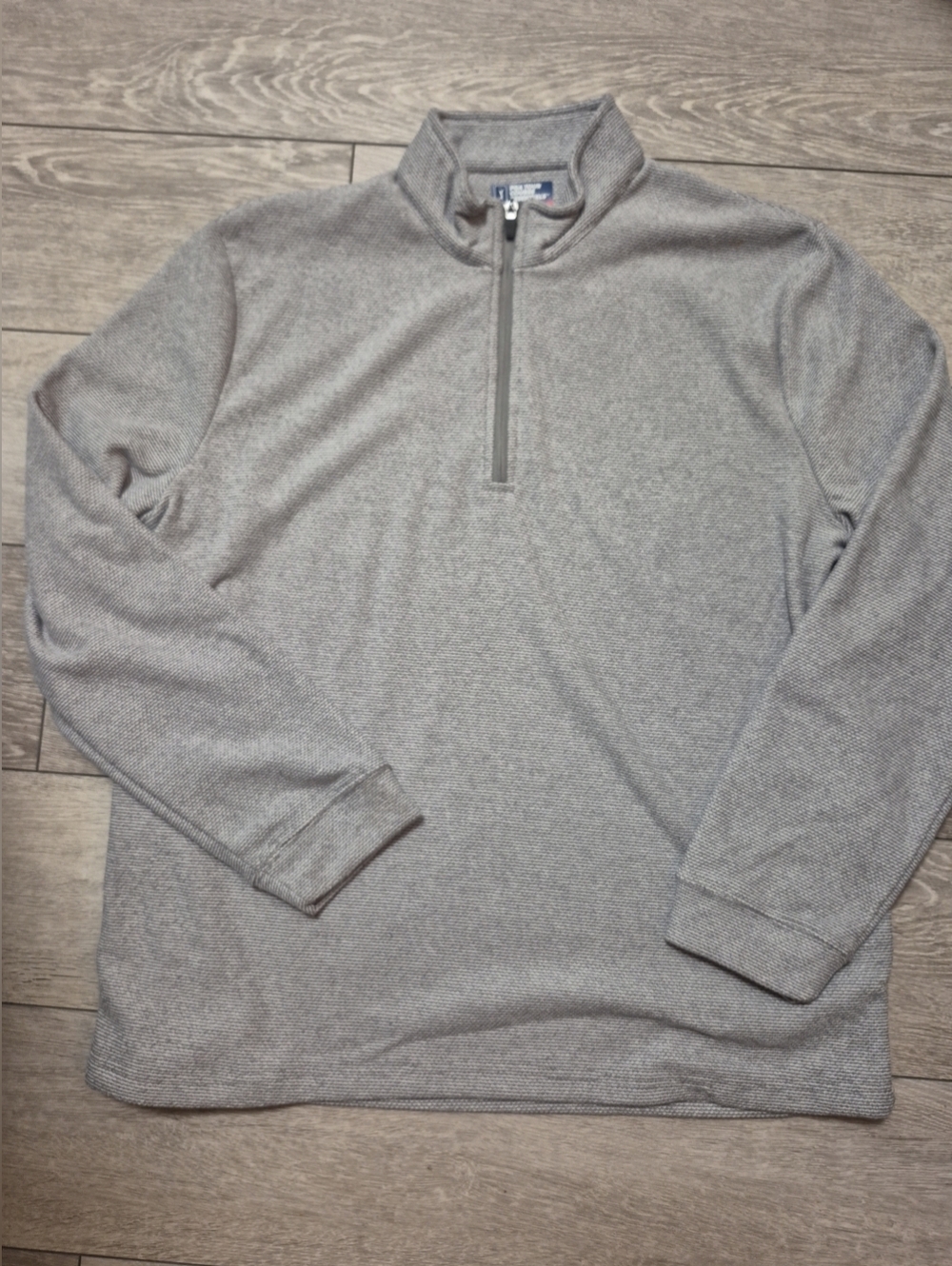 PGA Tour Course Essentials Men's Golf Gray Quarter-Zip Sweater - Classic Knit